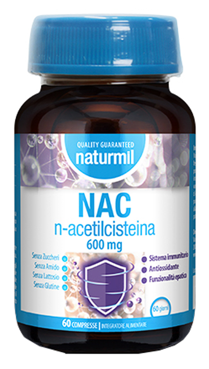 NATURMIL NAC N-ACETILCISTEINA 600 MG 60 COMPRESSE - pharmaluna