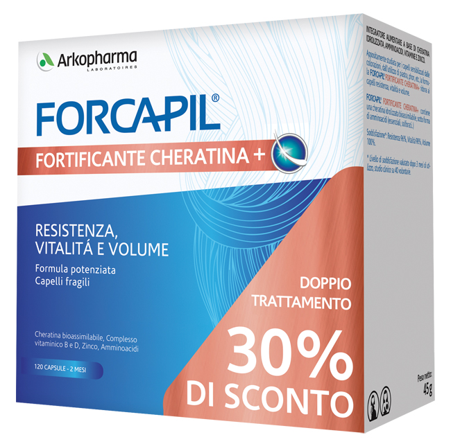 FORCAPIL FORTIFICANTE CHERATINA+ PROMO 120 CAPSULE PREZZO SPECIALE - pharmaluna