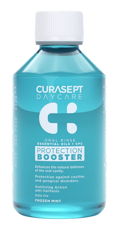 CURASEPT DAYCARE COLLUTORIO PROTECTION BOOSTER FROZEN MINT 100 ML - pharmaluna