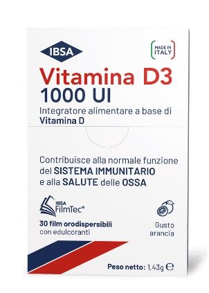 VITAMINA D3 IBSA 1000UI 30 FILM ORODISPERSIBILI - pharmaluna