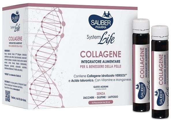 SAUBER SYSTEMLIFE ANTIETA' COLLAGENE 10 FLACONCINI DA 25 ML - pharmaluna