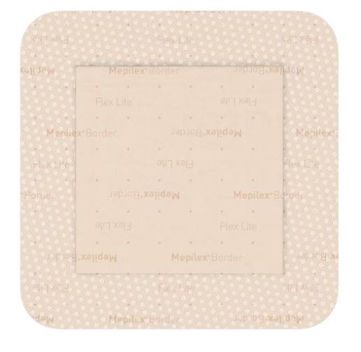 MEDICAZIONE IN SCHIUMA DI POLIURETANO MEPILEX BORDER FLEX LITE 7,5X7,5 CM 5 PEZZI - pharmaluna