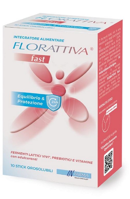 FLORATTIVA FAST 10 STICK OROSOLUBILI - pharmaluna