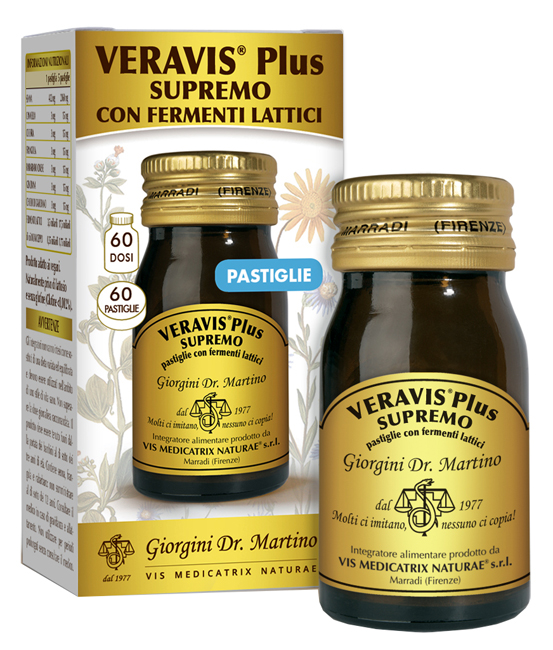 VERAVIS PLUS SUPREMO 60 PASTIGLIE FERMENTI LATTICI - pharmaluna
