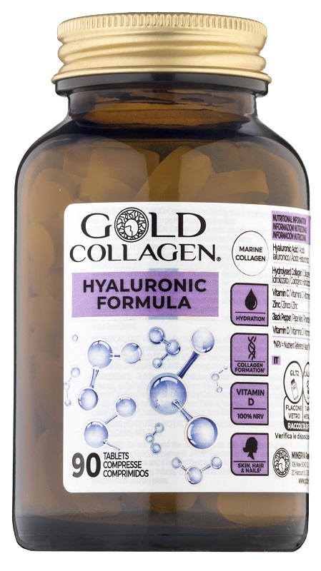 GOLD COLLAGEN HYALURONIC 90 COMPRESSE - pharmaluna