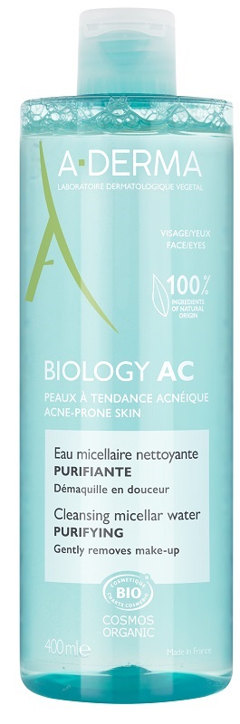 ADERMA BIOLOGY AC ACQUA MICELLARE DETERGENTE PURIFICANTE 400 ML - pharmaluna