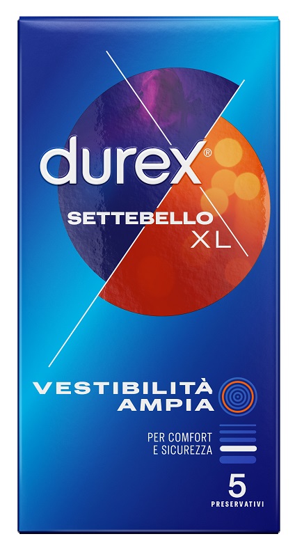 PROFILATTICO DUREX SETTEBELLO XL 5 PEZZI - pharmaluna