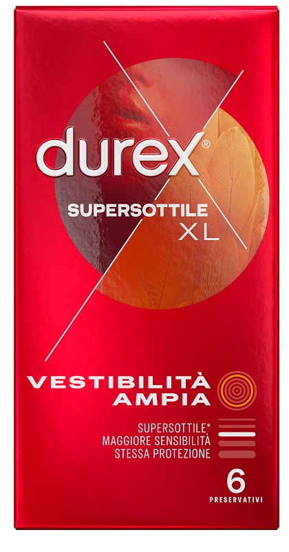 PROFILATTICO DUREX SUPERSOTTILE XL 6 PEZZI - pharmaluna