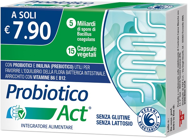 PROBIOTICO ACT 15 CAPSULE VEGETALI - pharmaluna