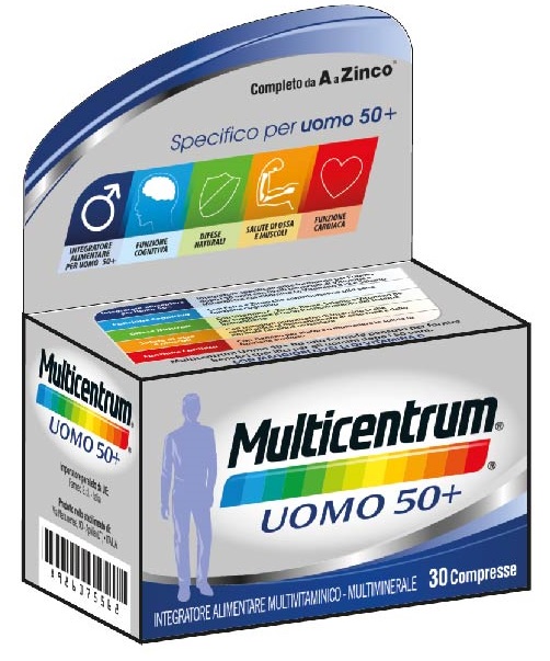 MULTICENTRUM UOMO 50+ 30 COMPRESSE - pharmaluna