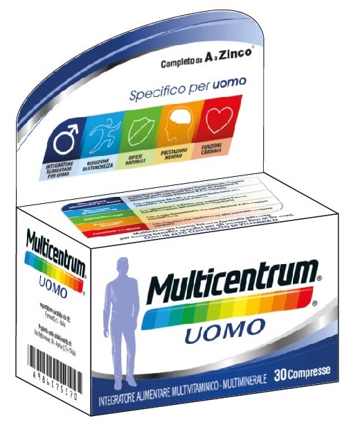 MULTICENTRUM UOMO 30 COMPRESSE - pharmaluna