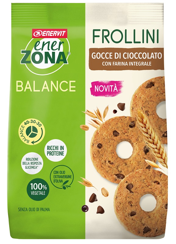 ENERZONA FROLLINI INTEGRALE GOCCE CIOCCOLATO 250 G - pharmaluna