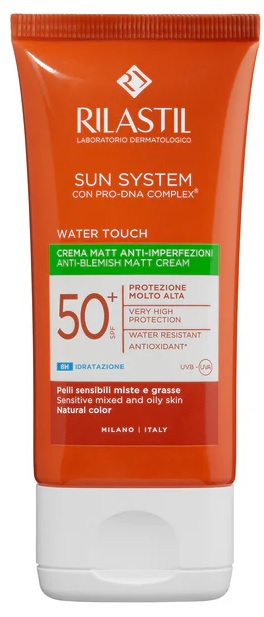 RILASTIL SUN SYSTEM WATER TOUCH FLUIDO SPF50+ 50 ML NUOVA FORMULAZIONE - pharmaluna
