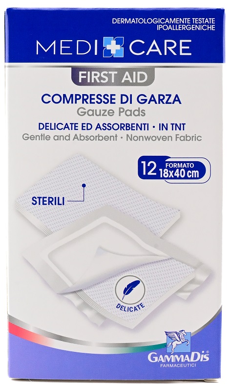 GARZA MEDICARE TNT 18X40 CM 12 PEZZI - pharmaluna