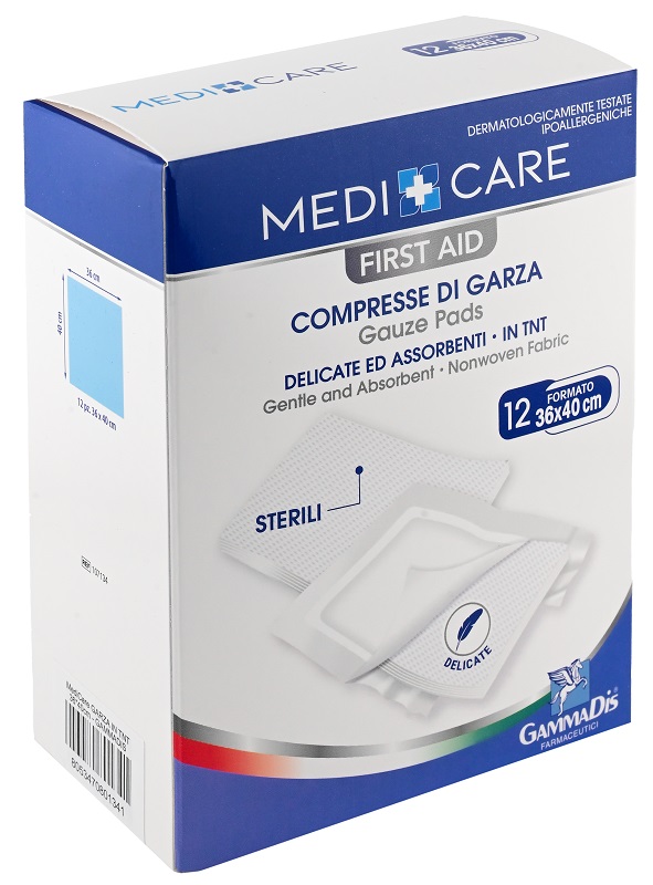 GARZA MEDICARE TNT 36X40 CM 12 PEZZI - pharmaluna