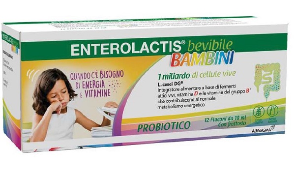 ENTEROLACTIS BAMBINI BEVIBILE 12 FLACONI DA 10 ML - pharmaluna