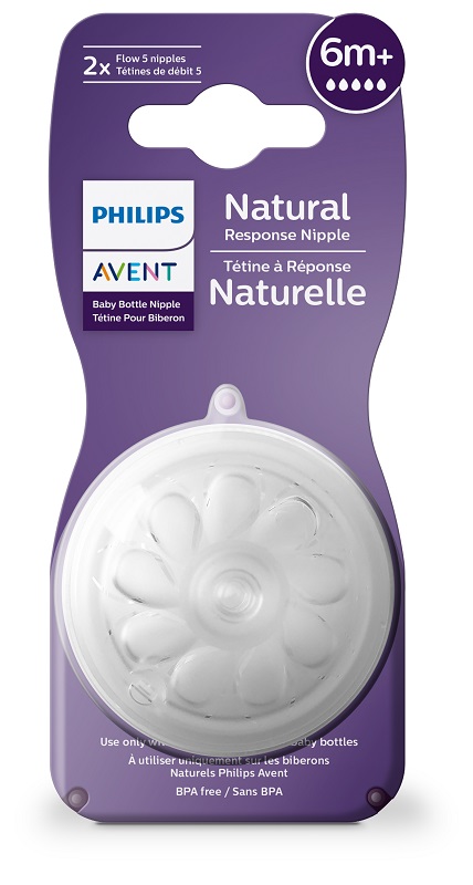 AVENT TETTARELLA NATURAL RESPONSE FLUSSO 5 6 MESI+ 2 PEZZI - pharmaluna