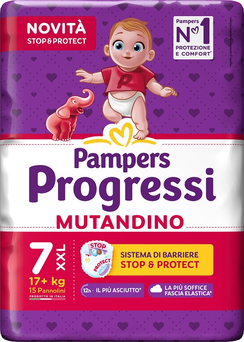 PAMPERS PROGRESSI MUTANDINO XXL 15 PEZZI - pharmaluna