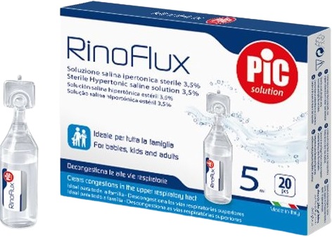 RINOFLUX SOLUZIONE IPERTONICA NASALE PIC 20 FIALE 5 ML - pharmaluna