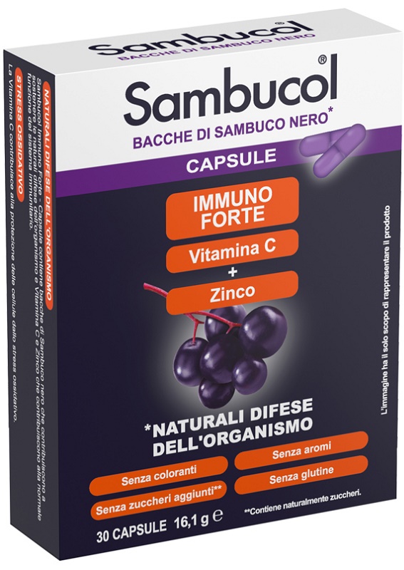 SAMBUCOL IMMUNOFORTE 30 CAPSULE - pharmaluna