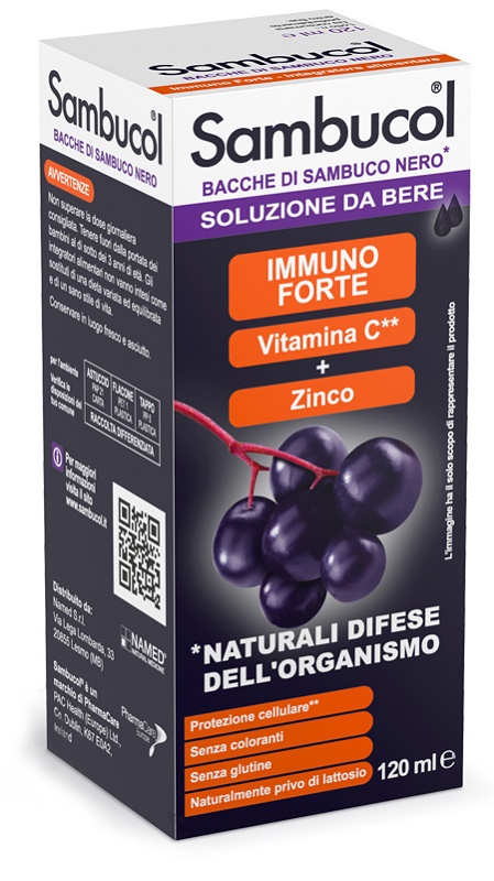 SAMBUCOL LIQUIDO DA BERE 120 ML - pharmaluna