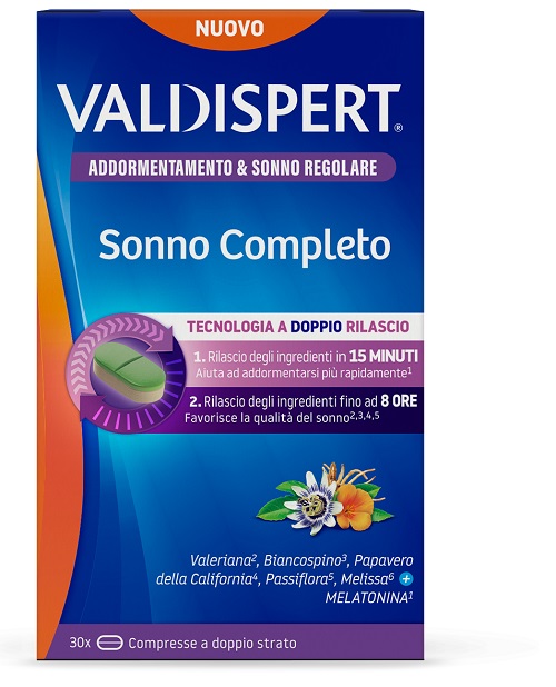 VALDISPERT SONNO COMPLETO 30 COMPRESSE A DOPPIO STRATO - pharmaluna