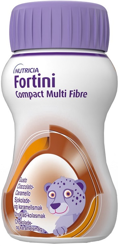 FORTINI COMPACT MULTI FIBRE CIOCCOLATO CARAMELLO 4 BOTTIGLIE DA 125 ML - pharmaluna