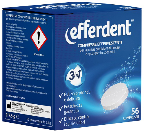 EFFERDENT 56 COMPRESSE EFFERVESCENTI - pharmaluna