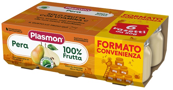 PLASMON OMOGENEIZZATO PERA 6X80 G - pharmaluna