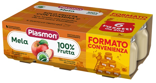 PLASMON OMOGENEIZZATO MELA 6X80 G - pharmaluna