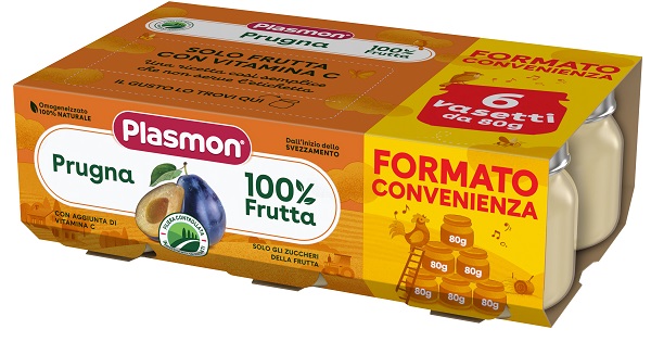 PLASMON OMOGENEIZZATO PRUGNA 6X80 G - pharmaluna