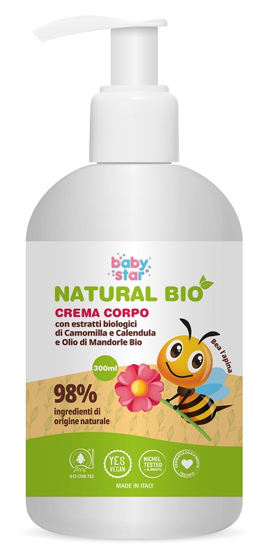 BABYSTAR CREMA CORPO NATURAL BIO 300 ML - pharmaluna