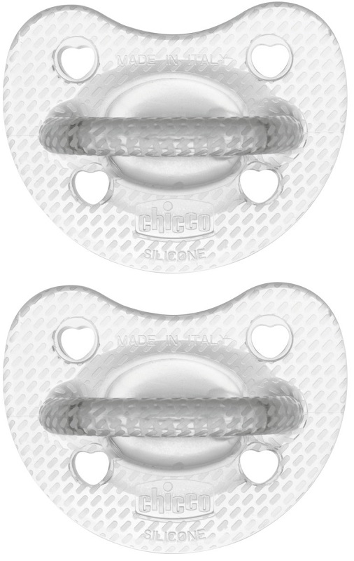 CHICCO GOMMOTTO SILICONE CRYSTAL 6-16 MESI 2 PEZZI - pharmaluna