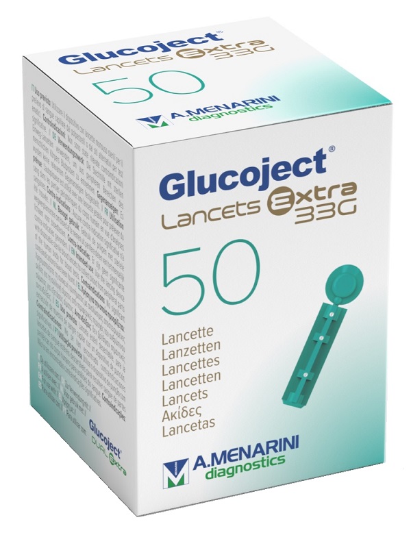 LANCETTA PUNGIDITO GLUCOJECT EXTRA GAUGE 33 50 PEZZI - pharmaluna