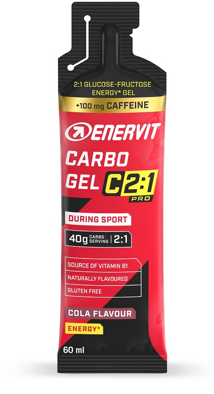 ENERVIT C2 1 PRO CARBO GEL COLA CON CAFFEINA 24 PEZZI DA 60 ML - pharmaluna