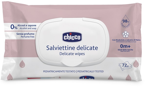 CHICCO SALVIETTE DELICATE 72 PEZZI PLAQUE - pharmaluna