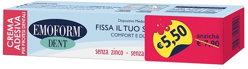 CREMA ADESIVA EMOFORM DENT PER PROTESI DENTALE 45 G TAGLIO PREZZO - pharmaluna