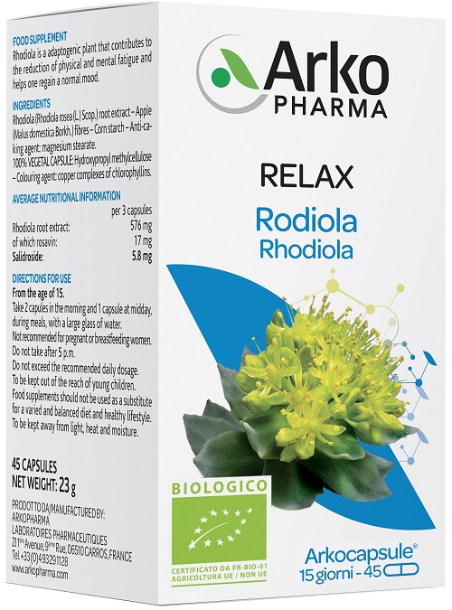 ARKOCAPSULE RODIOLA BIO 45 CAPSULE - pharmaluna