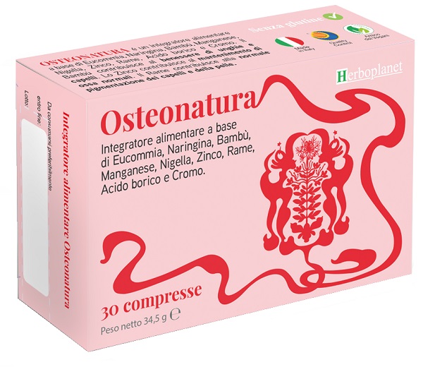 OSTEONATURA 30 COMPRESSE SENZA GLUTINE - pharmaluna