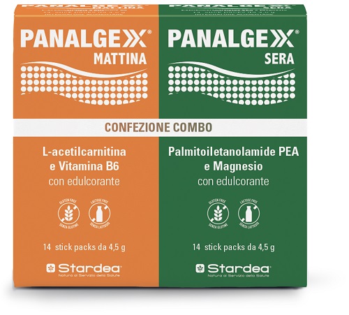 PANALGEXX MATTINA 14 STICKPACK + PANALGEXX SERA 14 STICKPACK CONFEZIONE COMBO - pharmaluna
