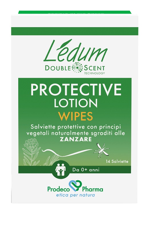 LEDUM DS PROTECTIVE LOTION WIPES 14 PEZZI - pharmaluna