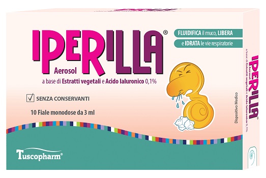 AEROSOL IPERILLA 10 FIALE MONODOSE DA 3 ML A BASE DI ESTRATTI VEGETALI E ACIDO IALURONICO 0,1% - pharmaluna