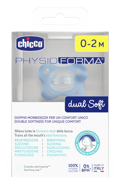 CHICCO DUAL SOFT BLU 0-2 1 PEZZO - pharmaluna