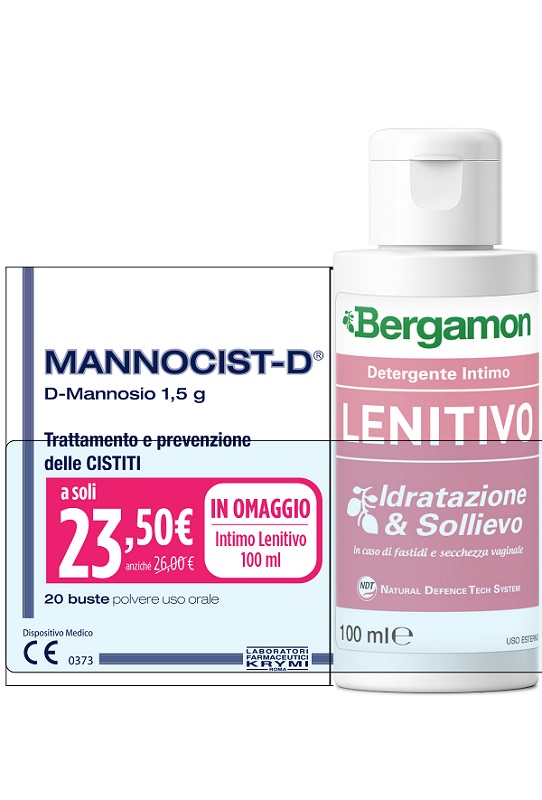 MANNOCIST-D 20 BUSTE TAGLIO PREZZO + BERGAMON DETERGENTE INTIMO LENITIVO 100 ML IN OMAGGIO - pharmaluna